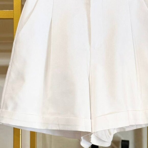 White High Waist Shorts - Picture 3 of 4